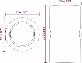 vidaXL Σταματήματα Φουσκωτού Παιχνιδιού 10 pcs Μαύρο PP