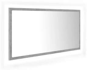 vidaXL Καθρέφτης Μπάνιου Γκρι Σκυροδέματος 90x8,5x37 εκ. Ακρυλικός