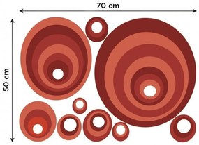 Διακοσμητικά αυτοκόλλητα τοίχου κόκκινοι κύκλοι - 50x70