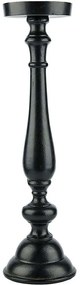 Κηροπήγιο Ionas 026002 18x18x74cm Black Αλουμίνιο