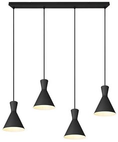 Φωτιστικό Οροφής - Ράγα Enzo R30784032 4xE27 28W 90x150cm Black Mat RL Lighting Μέταλλο