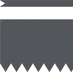 vidaXL Περίγραμμα γκαζόν 10 pcs Ανθρακί 100 x 0.05 x 20 εκ