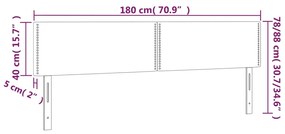 Κεφαλάρι Κρεβατιού LED Μαύρο 180x5x78/88 εκ. Συνθετ. Δέρμα 3121574
