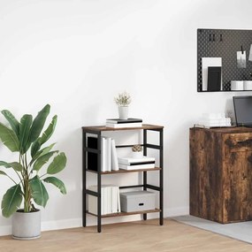 vidaXL Ράφι Βιβλίων Καπνιστό Δρύς 60 x 29,5 x 81 εκ Επεξεργασμένο ξύλο