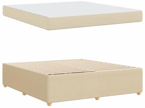 vidaXL Σκελετός Κρεβατιού με στρώμα Κρεμ 180 x 200 cm ύφασμα