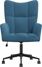 vidaXL Πολυθρόνα Relax Μπλε Βελούδινη