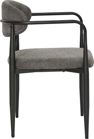 Καρέκλα - Πολυθρόνα Kalone ύφασμα σε ανθρακί απόχρωση 56x55x78εκ 2αδα 56x55x78 εκ.