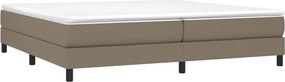 vidaXL Κρεβάτι Boxspring με Στρώμα Taupe 200x200 εκ. Υφασμάτινο