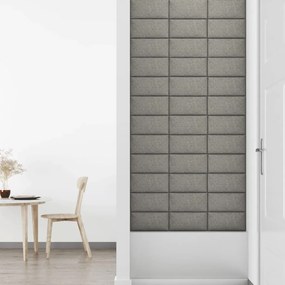 vidaXL Πάνελ Τοίχου 12 τεμ. Ανοιχτό Γκρι 30x15 εκ. 0,54 μ² Υφασμάτινα