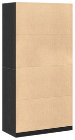 vidaXL Μαύρη Ίριδα Ντουλάπα - 100 x 50 x 200 εκ, φτιαγμένη από μηχανικά ξύλα