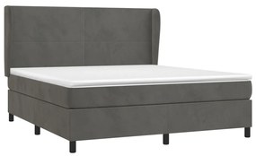 ΚΡΕΒΑΤΙ BOXSPRING ΜΕ ΣΤΡΩΜΑ ΣΚΟΥΡΟ ΓΚΡΙ 160X200 ΕΚ. ΒΕΛΟΥΔΙΝΟ 3129100