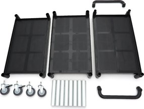 Serving Trolley – 3 Plastic Shelves – 103 x 50,5cm