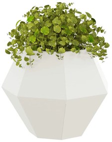 vidaXL Γλάστρα Λευκό 50 x 50 x 40 cm Ατσάλι