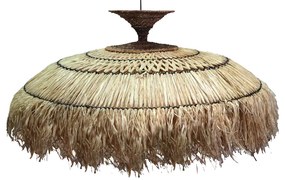 Φωτιστικό οροφής Preliere Inart sisal σε φυσικό χρώμα Φ110x55εκ