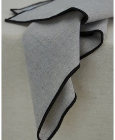 Μονόχρωμη Πετσέτα Φαγητού με Φεστόνι Sines 53x53cm Γκρι