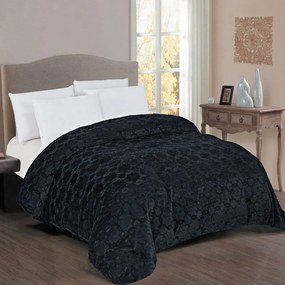 Κουβερτοπάπλωμα 1830 Γούνα-Sherpa 730gsm Black DimCol Queen Size 220x240cm Πολυέστερ