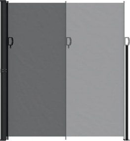 vidaXL Σκίαστρο Πλαϊνό Συρόμενο Μαύρο 220 x 500 εκ.