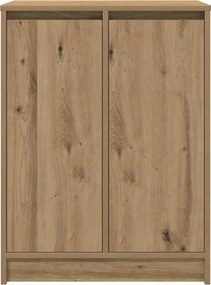 vidaXL Παπουτσοθήκη Τεχνίτης Δρυς 57x34x76 εκ. από Επεξεργασμένο Ξύλο