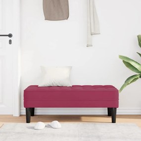 vidaXL Παγκάκι Κόκκινο 113 x 57 x 39 εκ. Βελούδο
