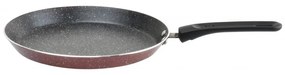 Τηγάνι για τηγανίτες Rosberg R51322G26, 26 cm, μαρμάρινο φινίρισμα, επαγωγικό, Μπορντώ/μαύρο