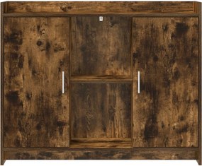 vidaXL Πλαϊνό γραφείο Smoked Oak 98,5 x 33 x 80 εκ Επεξεργασμένο Ξύλο