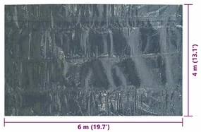 vidaXL Κάλυμμα Πισίνας Ηλιακό Μαύρο/Μπλε 600x400 εκ. από Πολυαιθυλένιο