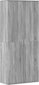 vidaXL Ντουλάπι Γκρι Sonoma 80x35x180 εκ. από Επεξεργασμένο Ξύλο