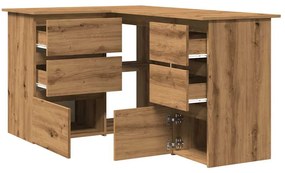 vidaXL Γωνιακό γραφείο Artisan Oak 145x100x76 cm Κατασκευασμένο ξύλο