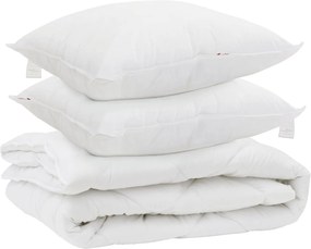 vidaXL Διπλωμένη Κουβέρτα Όλων των Εποχών 3 pcs Λευκό Μικροΐνες