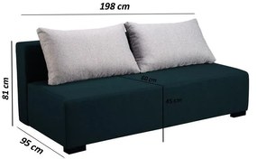 Καναπές - Κρεβάτι Frodo Μπλέ - Ανοικτό Γκρί 198x95x81 εκ. 198x95x81 εκ.