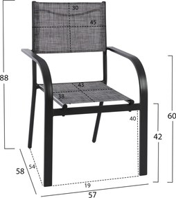 ΣΕΤ ΤΡΑΠΕΖΑΡΙΑΣ 7 ΤΜΧ ΤΡΑΠΕΖΙ ΓΚΡΙ 150X90 ΚΑΙ ΠΟΛΥΘΡΟΝΑ TEXTLINE ΓΚΡΙ HM11532.01