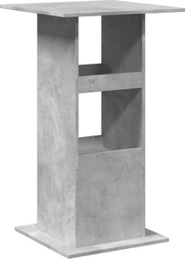 vidaXL Τραπέζι Μπαρ με Ράφια Γκρι Σκυρ. 60x60x102 εκ. Επεξεργ. Ξύλο