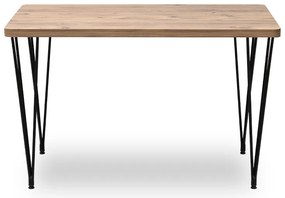 Τραπέζι Roger Megapap Mdf - μεταλλικό χρώμα ακακίας 120x70x75εκ.