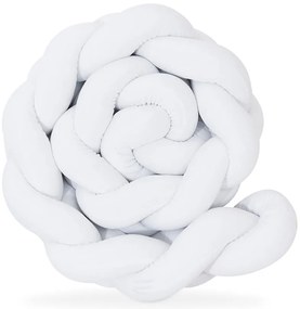 Πάντα πλεξούδα τριπλή χειροποίητη Velvet 200x18εκ Pure White