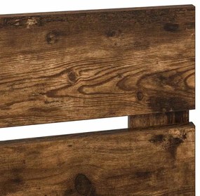 vidaXL Κεφαλάρι με κεφαλάρι Καπνιστό Δρύς 120 cm Επεξεργασμένο ξύλο