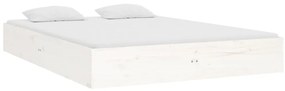 vidaXL Πλαίσιο Κρεβατιού Λευκό 120x190 εκ. Μασίφ Ξύλο Small Double