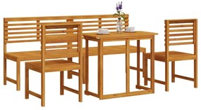 vidaXL Σετ Μπιστρό Κήπου 5 pcs Καφέ Μασίφ ξύλο ακακίας