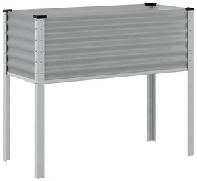 vidaXL Ζαρντινιέρα Κήπου Γκρι 100x45x90 εκ. από Ατσάλι