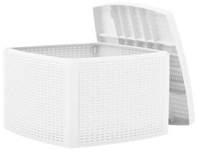 Βοηθητικό Τραπέζι Λευκό 54 x 54 x 36,5 εκ. Πλαστικό - Λευκό