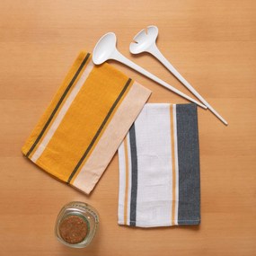 Σετ 2 Τεμ Ποτηρόπανα 40x60 Σεφ Χρυσαφί Viopros