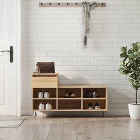 vidaXL Παπουτσοθήκη Sonoma Δρυς 102x36x60 εκ. από Επεξεργασμένο Ξύλο
