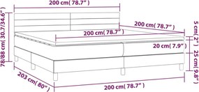 vidaXL Κρεβάτι Boxspring με Στρώμα Ροζ 200x200 εκ. Βελούδινο
