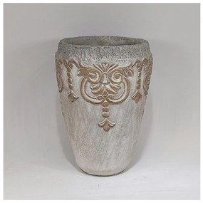 Βάζο Μπεζ Τσιμεντένια 16x16x23.5cm 752-20317 Estheti-752-20317-Γκρι 752-20317