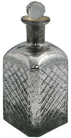 Διακοσμητική Καράφα 945-124-003 10x25cm Silver Γυαλί
