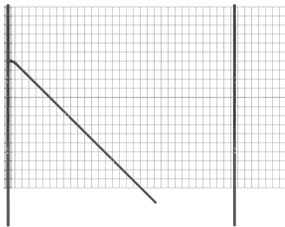 vidaXL Συρματόπλεγμα Περίφραξης Ανθρακί 2 x 10 μ. από Γαλβαν. Ατσάλι