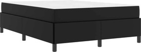 vidaXL Σκελετός Κρεβατιού με στρώμα Μαύρο 140 x 200 cm ύφασμα