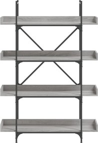 vidaXL Βιβλιοθήκη 4 Επιπέδων Γκρι Sonoma 100x33x145,5εκ. Επεξεργ. Ξύλο