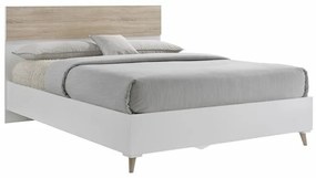 Κρεβάτι Mesa G107, Διπλό, Ανοιχτό καφέ, Πλαστικοποιημένη μοριοσανίδα, Τάβλες για Κρεβάτι, 203x167x100cm, 78 kg | Epipla1.gr