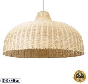 Boho Κρεμαστό Φωτιστικό Οροφής Μονόφωτο 01829 GloboStar-1829-Μπεζ 1829