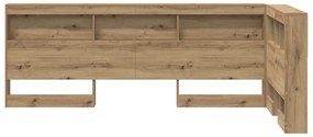 vidaXL Κεφαλάρι Αποθήκης με ράφι artisan δρυς 80 cm Επεξεργασμένο ξύλο